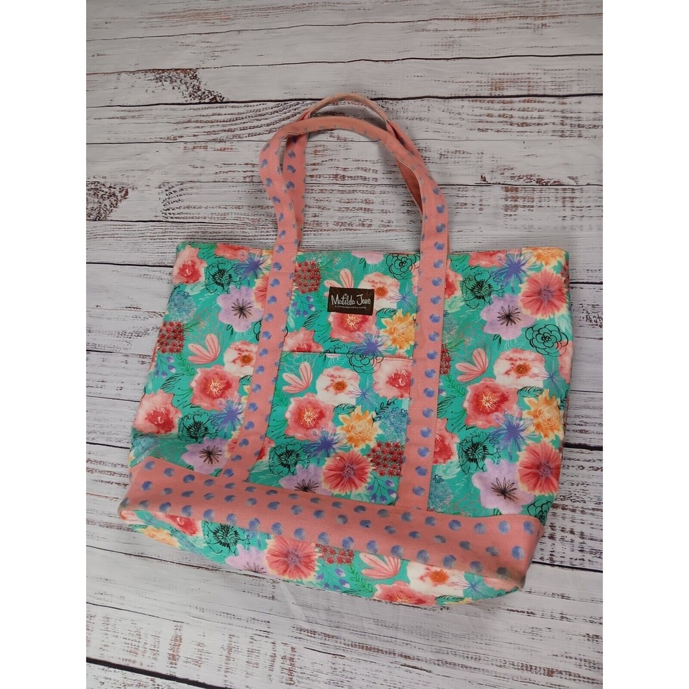 matilda jane Bag Tote Floral Print Multicolor Beachy Spring